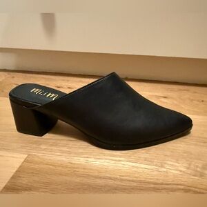 Miracle Miles Sabrina Black Heeled Mule